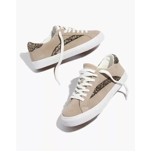 Madewell Shoes - Madewell Shoes Women’s 8 Sidewalk Low Top Glitter Sneakers
